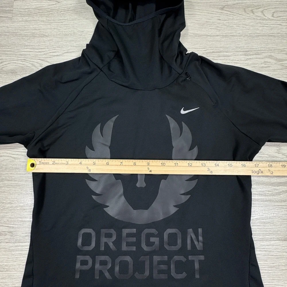 Nike Men's Oregon Project Running Hoodie Dri-FIT Black Small Skull Balaclava